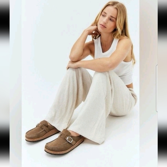 Birkenstock Shoes - Birkenstock Unisex Brown Buckle Suede Slip On Classic Orthopedic Clog 9W 7M